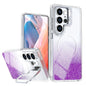 Glitter Gradient Magnetic Lens Frame Holder Phone Case, For Samsung Galaxy S26+ 5G, For Samsung Galaxy S26 Ultra 5G, For Samsung Galaxy S26 5G, For Samsung Galaxy S25 FE 5G, For Samsung Galaxy S25 Edge 5G, For Samsung Galaxy S25 / S24 5G               ...