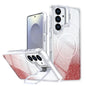 Glitter Gradient Magnetic Lens Frame Holder Phone Case, For Samsung Galaxy S26+ 5G, For Samsung Galaxy S26 Ultra 5G, For Samsung Galaxy S26 5G, For Samsung Galaxy S25 FE 5G, For Samsung Galaxy S25 Edge 5G, For Samsung Galaxy S25 / S24 5G               ...