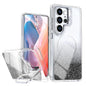Glitter Gradient Magnetic Lens Frame Holder Phone Case, For Samsung Galaxy S24 Ultra 5G