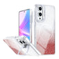 Glitter Gradient Magnetic Lens Frame Holder Phone Case, For Samsung Galaxy S26+ 5G, For Samsung Galaxy S26 Ultra 5G, For Samsung Galaxy S26 5G, For Samsung Galaxy S25 FE 5G, For Samsung Galaxy S25 Edge 5G, For Samsung Galaxy S25 / S24 5G               ...