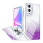 Glitter Gradient Magnetic Lens Frame Holder Phone Case, For Samsung Galaxy S26+ 5G, For Samsung Galaxy S26 Ultra 5G, For Samsung Galaxy S26 5G, For Samsung Galaxy S25 FE 5G, For Samsung Galaxy S25 Edge 5G, For Samsung Galaxy S25 / S24 5G               ...