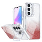 Glitter Gradient Magnetic Lens Frame Holder Phone Case, For Samsung Galaxy S26+ 5G, For Samsung Galaxy S26 Ultra 5G, For Samsung Galaxy S26 5G, For Samsung Galaxy S25 FE 5G, For Samsung Galaxy S25 Edge 5G, For Samsung Galaxy S25 / S24 5G               ...