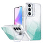 Glitter Gradient Magnetic Lens Frame Holder Phone Case, For Samsung Galaxy S26+ 5G, For Samsung Galaxy S26 Ultra 5G, For Samsung Galaxy S26 5G, For Samsung Galaxy S25 FE 5G, For Samsung Galaxy S25 Edge 5G, For Samsung Galaxy S25 / S24 5G               ...