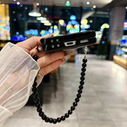 Nameplate Style Crocodile Pattern DIY Side Buckle Phone Case with Strap, For Galaxy Z Flip8 5G, For Samsung Galaxy Z Flip7 5G