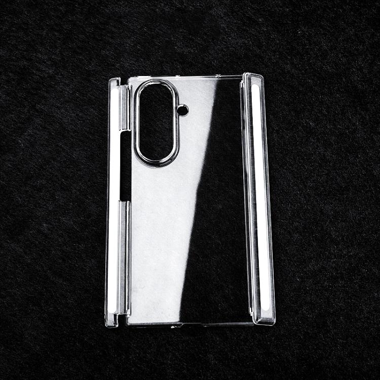 Transparent Dual Axis Dual Magnetic Strip PC Phone Case, For Samsung Galaxy Z TriFold