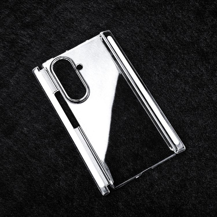 Transparent Dual Axis Dual Magnetic Strip PC Phone Case, For Samsung Galaxy Z TriFold