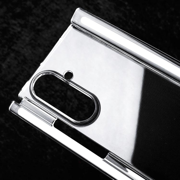 Transparent Dual Axis Dual Magnetic Strip PC Phone Case, For Samsung Galaxy Z TriFold