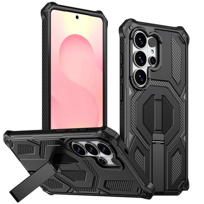 Hidden Metal Holder Magnetic Shockproof Phone Case, For Samsung Galaxy S26+ 5G, For Samsung Galaxy S26 Ultra 5G, For Samsung Galaxy S26 5G, For Samsung Galaxy S25 FE 5G, For Samsung Galaxy S25 5G / S24 5G, For Samsung Galaxy S25+ 5G / S24+ 5G          ...