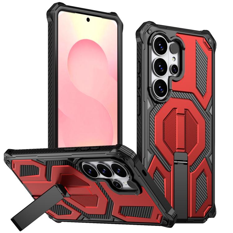 Hidden Metal Holder Magnetic Shockproof Phone Case, For Samsung Galaxy S26+ 5G, For Samsung Galaxy S26 Ultra 5G, For Samsung Galaxy S26 5G, For Samsung Galaxy S25 FE 5G, For Samsung Galaxy S25 5G / S24 5G, For Samsung Galaxy S25+ 5G / S24+ 5G          ...