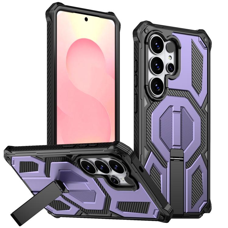 Hidden Metal Holder Magnetic Shockproof Phone Case, For Samsung Galaxy S26+ 5G, For Samsung Galaxy S26 Ultra 5G, For Samsung Galaxy S26 5G, For Samsung Galaxy S25 FE 5G, For Samsung Galaxy S25 5G / S24 5G, For Samsung Galaxy S25+ 5G / S24+ 5G          ...
