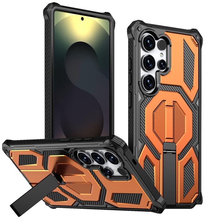 Hidden Metal Holder Magnetic Shockproof Phone Case, For Samsung Galaxy S26+ 5G, For Samsung Galaxy S26 Ultra 5G, For Samsung Galaxy S26 5G, For Samsung Galaxy S25 FE 5G, For Samsung Galaxy S25 5G / S24 5G, For Samsung Galaxy S25+ 5G / S24+ 5G          ...