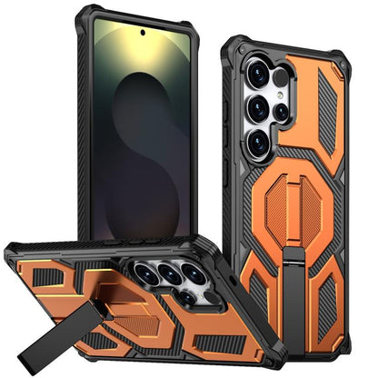 Hidden Metal Holder Magnetic Shockproof Phone Case, For Samsung Galaxy S26+ 5G, For Samsung Galaxy S26 Ultra 5G, For Samsung Galaxy S26 5G, For Samsung Galaxy S25 FE 5G, For Samsung Galaxy S25 5G / S24 5G, For Samsung Galaxy S25+ 5G / S24+ 5G          ...