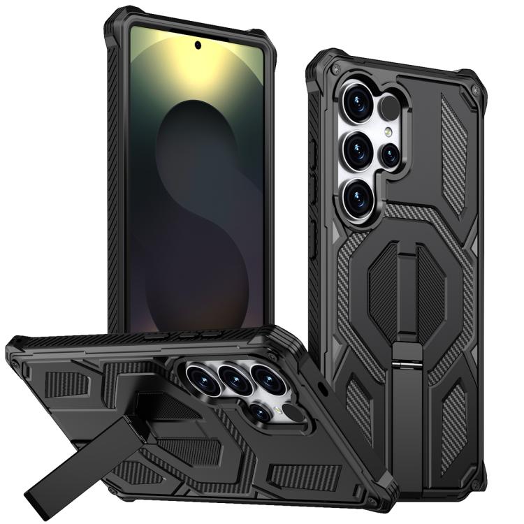 Hidden Metal Holder Magnetic Shockproof Phone Case, For Samsung Galaxy S26+ 5G, For Samsung Galaxy S26 Ultra 5G, For Samsung Galaxy S26 5G, For Samsung Galaxy S25 FE 5G, For Samsung Galaxy S25 5G / S24 5G, For Samsung Galaxy S25+ 5G / S24+ 5G          ...