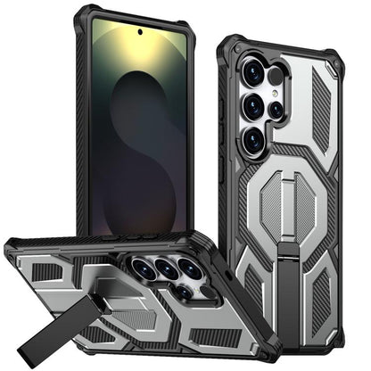 Hidden Metal Holder Magnetic Shockproof Phone Case, For Samsung Galaxy S26+ 5G, For Samsung Galaxy S26 Ultra 5G, For Samsung Galaxy S26 5G, For Samsung Galaxy S25 FE 5G, For Samsung Galaxy S25 5G / S24 5G, For Samsung Galaxy S25+ 5G / S24+ 5G          ...