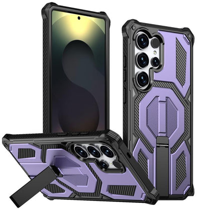 Hidden Metal Holder Magnetic Shockproof Phone Case, For Samsung Galaxy S26+ 5G, For Samsung Galaxy S26 Ultra 5G, For Samsung Galaxy S26 5G, For Samsung Galaxy S25 FE 5G, For Samsung Galaxy S25 5G / S24 5G, For Samsung Galaxy S25+ 5G / S24+ 5G          ...
