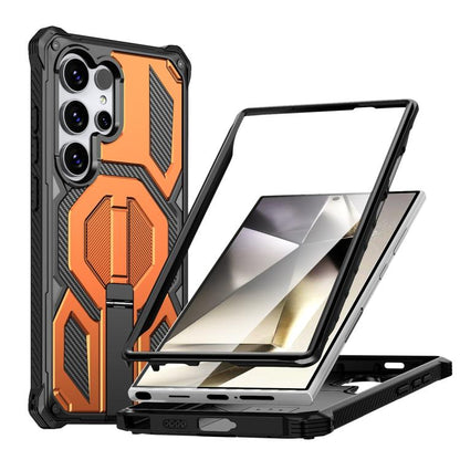 Hidden Metal Holder Magnetic Shockproof Phone Case, For Samsung Galaxy S26+ 5G, For Samsung Galaxy S26 Ultra 5G, For Samsung Galaxy S26 5G, For Samsung Galaxy S25 FE 5G, For Samsung Galaxy S25 5G / S24 5G, For Samsung Galaxy S25+ 5G / S24+ 5G          ...