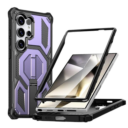 Hidden Metal Holder Magnetic Shockproof Phone Case, For Samsung Galaxy S26+ 5G, For Samsung Galaxy S26 Ultra 5G, For Samsung Galaxy S26 5G, For Samsung Galaxy S25 FE 5G, For Samsung Galaxy S25 5G / S24 5G, For Samsung Galaxy S25+ 5G / S24+ 5G          ...