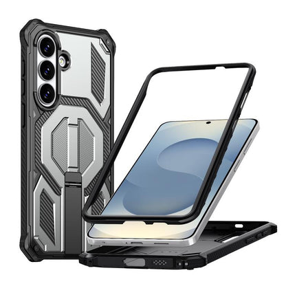 Hidden Metal Holder Magnetic Shockproof Phone Case, For Samsung Galaxy S26+ 5G, For Samsung Galaxy S26 Ultra 5G, For Samsung Galaxy S26 5G, For Samsung Galaxy S25 FE 5G, For Samsung Galaxy S25 5G / S24 5G, For Samsung Galaxy S25+ 5G / S24+ 5G          ...