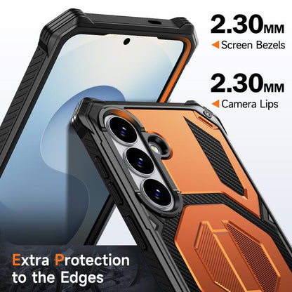 Hidden Metal Holder Magnetic Shockproof Phone Case, For Samsung Galaxy S26+ 5G, For Samsung Galaxy S26 Ultra 5G, For Samsung Galaxy S26 5G, For Samsung Galaxy S25 FE 5G, For Samsung Galaxy S25 5G / S24 5G, For Samsung Galaxy S25+ 5G / S24+ 5G          ...