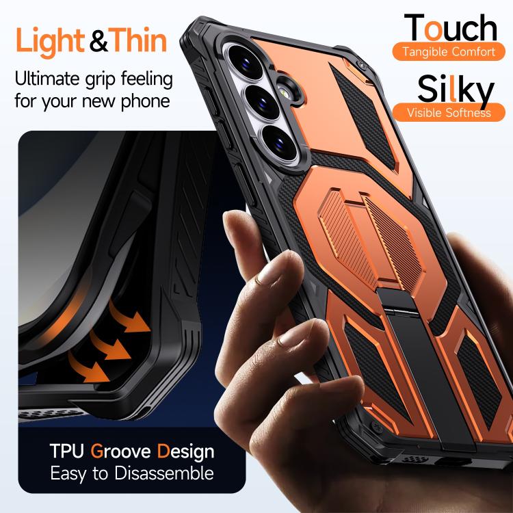 Hidden Metal Holder Magnetic Shockproof Phone Case, For Samsung Galaxy S26+ 5G, For Samsung Galaxy S26 Ultra 5G, For Samsung Galaxy S26 5G, For Samsung Galaxy S25 FE 5G, For Samsung Galaxy S25 5G / S24 5G, For Samsung Galaxy S25+ 5G / S24+ 5G          ...