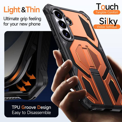 Hidden Metal Holder Magnetic Shockproof Phone Case, For Samsung Galaxy S26+ 5G, For Samsung Galaxy S26 Ultra 5G, For Samsung Galaxy S26 5G, For Samsung Galaxy S25 FE 5G, For Samsung Galaxy S25 5G / S24 5G, For Samsung Galaxy S25+ 5G / S24+ 5G          ...