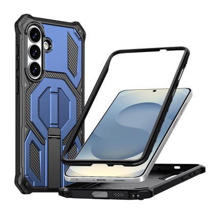 Hidden Metal Holder Magnetic Shockproof Phone Case, For Samsung Galaxy S26+ 5G, For Samsung Galaxy S26 Ultra 5G, For Samsung Galaxy S26 5G, For Samsung Galaxy S25 FE 5G, For Samsung Galaxy S25 5G / S24 5G, For Samsung Galaxy S25+ 5G / S24+ 5G          ...