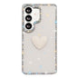 Flash Rhinestone Double-sided IMD Love Heart Phone Case, For Samsung Galaxy S25+ 5G, For Samsung Galaxy S25 Ultra 5G, For Samsung Galaxy S24 FE 5G, For Samsung Galaxy S24 Ultra 5G, For Samsung Galaxy S24+ 5G