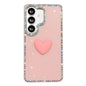 Flash Rhinestone Double-sided IMD Love Heart Phone Case, For Samsung Galaxy S24 5G, For Samsung Galaxy S23 Ultra 5G
