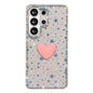 Flash Rhinestone Double-sided IMD Love Heart Phone Case, For Samsung Galaxy S24 5G, For Samsung Galaxy S23 Ultra 5G