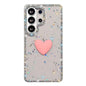 Flash Rhinestone Double-sided IMD Love Heart Phone Case, For Samsung Galaxy S24 5G, For Samsung Galaxy S23 Ultra 5G
