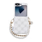 Side Buckle Embossed Rose Phone Case with Bracelet, For Samsung Galaxy Z Flip6 / Flip7 FE, For Samsung Galaxy Z Flip7 5G, For Samsung Galaxy Z Flip5
