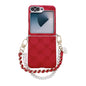 Side Buckle Embossed Rose Phone Case with Bracelet, For Samsung Galaxy Z Flip6 / Flip7 FE, For Samsung Galaxy Z Flip7 5G, For Samsung Galaxy Z Flip5