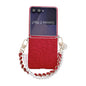 Side Buckle Embossed Camellia Phone Case with Bracelet, For Samsung Galaxy Z Flip7 5G