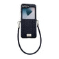 Nameplate Style Straw Pattern Side Buckle Phone Case with Strap, For Galaxy Z Flip8 5G, For Samsung Galaxy Z Flip6 5G / Flip7 FE, For Samsung Galaxy Z Flip7 5G, For Samsung Galaxy Z Flip5 5G