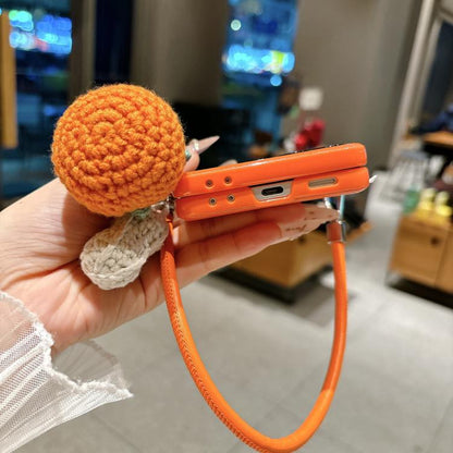 Crocodile Pattern Side Buckle Phone Case with DIY Persimmon Strap, For Samsung Galaxy Z Flip6 5G / Flip7 FE, For Samsung Galaxy Z Flip7 5G, For Samsung Galaxy Z Flip5 5G