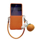 Crocodile Pattern Side Buckle Phone Case with DIY Persimmon Strap, For Samsung Galaxy Z Flip6 5G / Flip7 FE, For Samsung Galaxy Z Flip7 5G, For Samsung Galaxy Z Flip5 5G