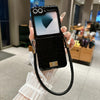 Nameplate Style Glossy Crocodile Pattern Phone Case, For Samsung Galaxy Z Flip6 5G / Flip7 FE, For Samsung Galaxy Z Flip7 5G