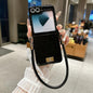 Nameplate Style Glossy Crocodile Pattern Phone Case, For Samsung Galaxy Z Flip6 5G / Flip7 FE, For Samsung Galaxy Z Flip7 5G