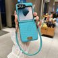 Nameplate Style Glossy Crocodile Pattern Phone Case, For Samsung Galaxy Z Flip6 5G / Flip7 FE, For Samsung Galaxy Z Flip7 5G