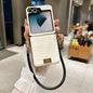 Nameplate Style Glossy Crocodile Pattern Phone Case, For Samsung Galaxy Z Flip6 5G / Flip7 FE, For Samsung Galaxy Z Flip7 5G