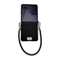 Nameplate Style Glossy Crocodile Pattern Phone Case, For Samsung Galaxy Z Flip6 5G / Flip7 FE, For Samsung Galaxy Z Flip7 5G