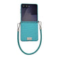 Nameplate Style Glossy Crocodile Pattern Phone Case, For Samsung Galaxy Z Flip6 5G / Flip7 FE, For Samsung Galaxy Z Flip7 5G