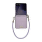 Nameplate Style Glossy Crocodile Pattern Phone Case, For Samsung Galaxy Z Flip6 5G / Flip7 FE, For Samsung Galaxy Z Flip7 5G