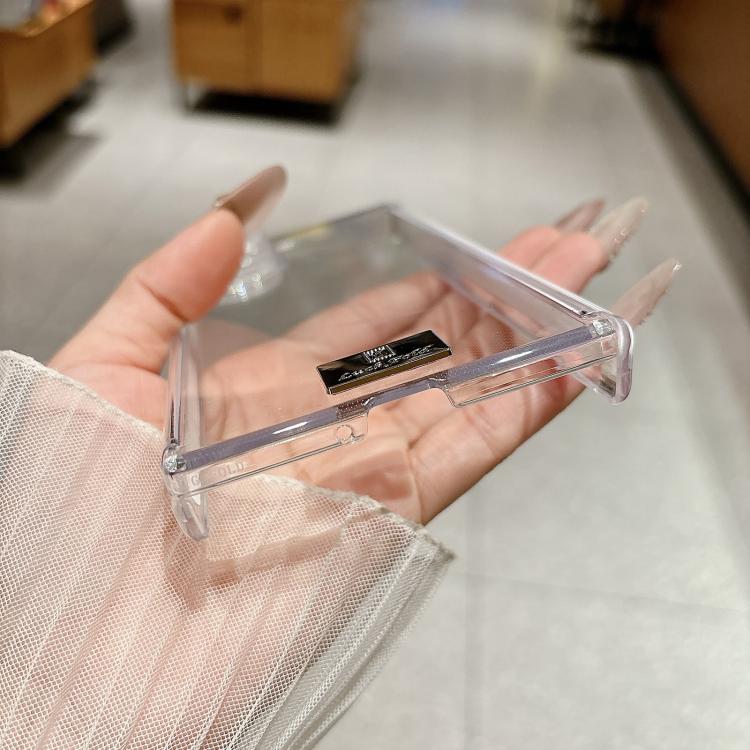 Nameplate Style Transparent PC Dual Axis Magnetic Phone Case, For Samsung Galaxy Z TriFold