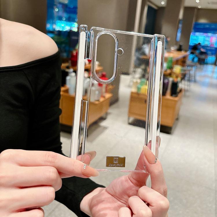 Nameplate Style Transparent PC Dual Axis Magnetic Phone Case, For Samsung Galaxy Z TriFold