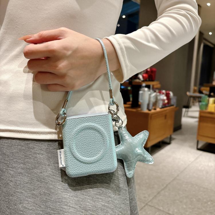 Silver Edged Side Buckle Magnetic Litchi Texture Phone Case with Star Strap, For Samsung Galaxy Z Flip6 5G / Flip7 FE, For Samsung Galaxy Z Flip7 5G, For Samsung Galaxy Z Flip5 5G