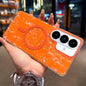 Gold-plated Shell Texture Magnetic Phone Case, For Samsung Galaxy S26+ 5G, For Samsung Galaxy S26 Ultra 5G, For Samsung Galaxy S26 5G, For Samsung Galaxy S25 FE 5G, For Samsung Galaxy S25 / S24 5G, For Samsung Galaxy S25+ / S24+ 5G                     ...