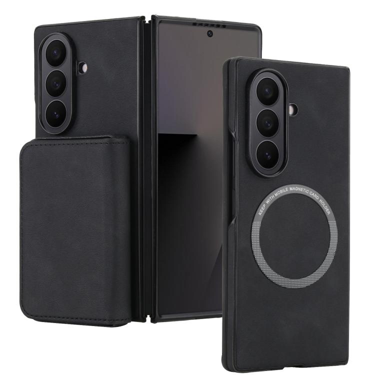 Retro Faux Leather Detachable Magnetic Wallet Bag RFID Blocking Phone Case, For Samsung Galaxy Z Fold7 5G