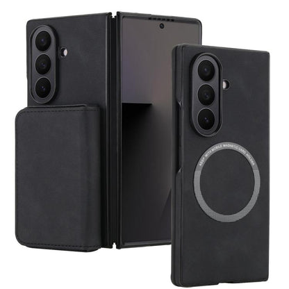 Retro Faux Leather Detachable Magnetic Wallet Bag RFID Blocking Phone Case, For Samsung Galaxy Z Fold7 5G
