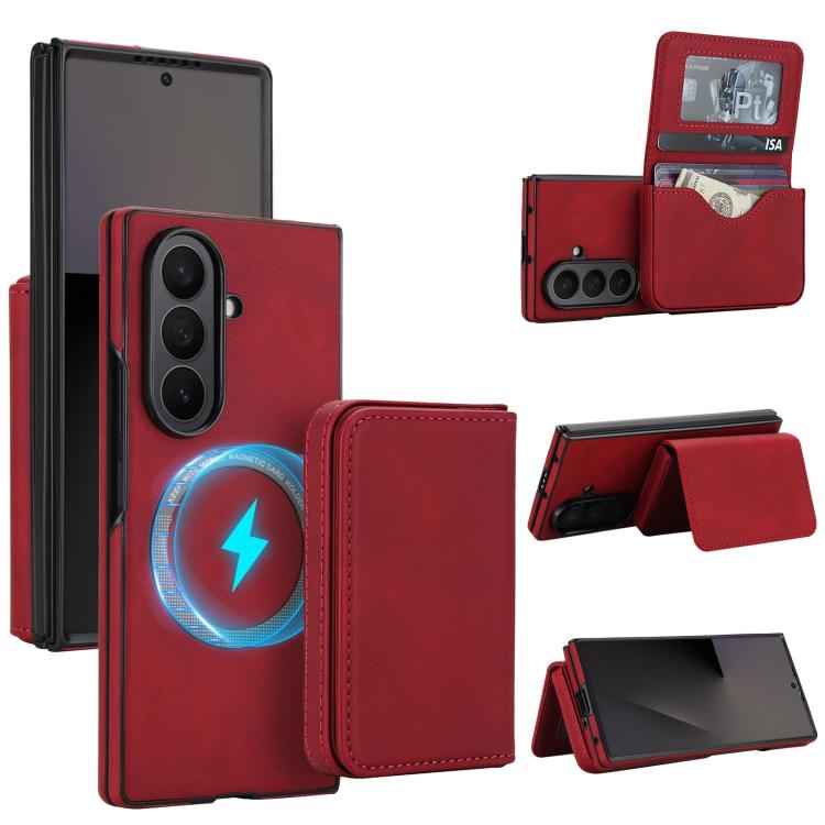 Retro Faux Leather Detachable Magnetic Wallet Bag RFID Blocking Phone Case, For Samsung Galaxy Z Fold7 5G